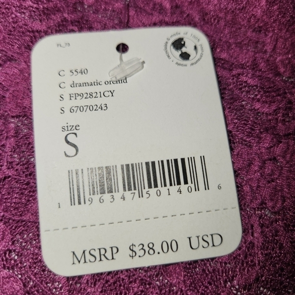 FREE PEOPLE NWT WOMEN'S KEEP IT SIMPLE LACE SHORT SLEEVE TOP Size Small - Picture 10 of 10